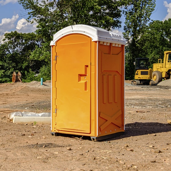 how often are the porta potties cleaned and serviced during a rental period in Galatia KS